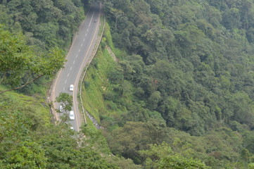 Wayanad hair pin bend view, Kerala, India