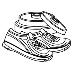 dumbell gym accessory with tennis