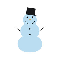 snowman symbol on the white background blue sign color