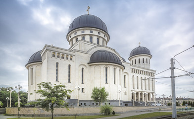 Holy Trinity Cathedral, Orthodoxe Kathedrale in center of Arad, Crisana Region, Romania 