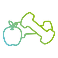 dumbell gym accessory with apple
