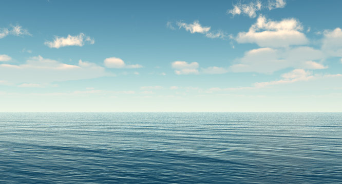 Beautiful sea and clouds sky