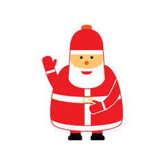 Simple Santa symbol on white background sign logo