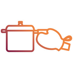 glove kitchen with pot