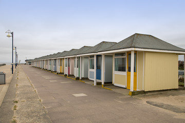 Fototapeta na wymiar Mablethorpe Beach Huts, Lincolnshire