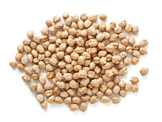 Chickpeas isolated on a white background