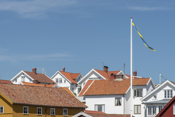 Rooftops in Bohuslan in Sweden