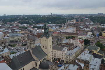 Obraz premium view of the city from above