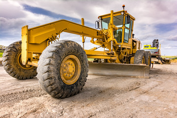 Construction machinery for a road