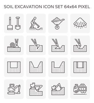 Soil Excavation Icon