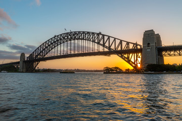 Fototapeta na wymiar Sydney Harbour Bridge Sunset