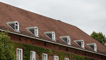 the roof of the house