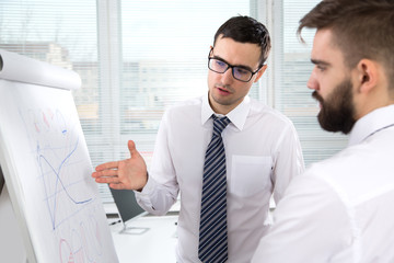 Businessmen working in an office