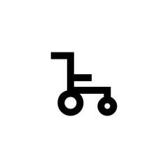 Wheelchair icon vector symbol sign