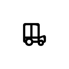 Truck icon. Simple style cargo company big sale poster background symbol. Cargo brand logo design element. Truck t-shirt printing. Vector for sticker.