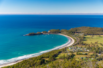 Fototapeta na wymiar Pirate's Bay Lookout in Tasmania Australia
