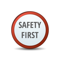 Safety first sign illustration