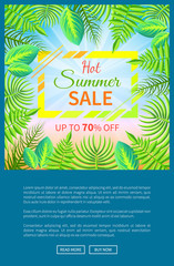 Hot Summer Sale Poster Up to 70 Off Banner Frame