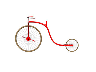 Antikes rotes Fahrrad