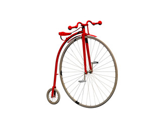 Antikes rotes Fahrrad