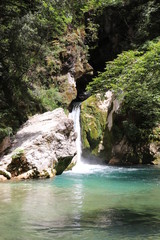 Naklejka na ściany i meble waterfall of San Benedetto in Subiaco