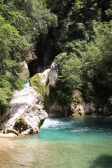 Naklejka premium wodospad San Benedetto w Subiaco
