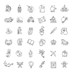 Simple Set of Fantasy Related Vector Line Icon © tettygreen