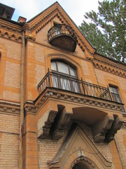 Obraz premium Fragment of the facade of a beautiful building