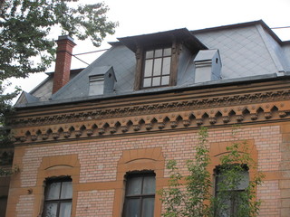 Fragment of the facade of a beautiful building