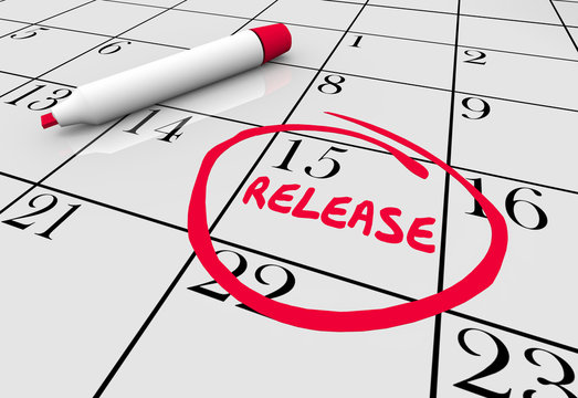 Release New Product Launch Available Calendar Day 3d Illustration