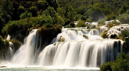 Fototapeta na wymiar Park Narodowy Krka Croatia Chorwacja Wodospady