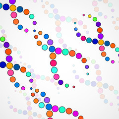 Abstract colorful spiral of DNA, stylish molecule background