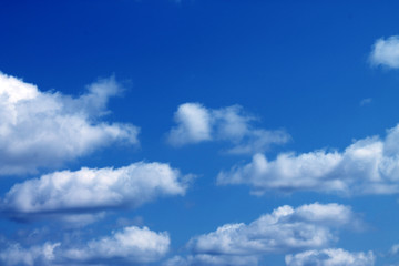  white clouds against blue sky for background