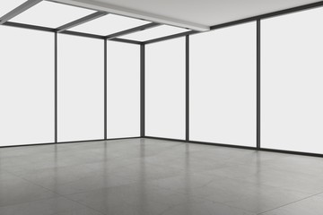 Empty room interior 3d rendering