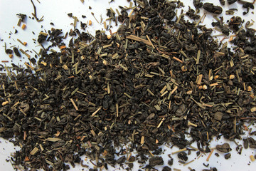 Green Tea Texture on white background