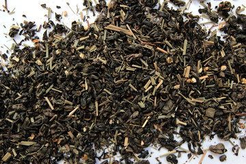 Green Tea Texture on white background