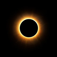 Naklejka premium Solar Eclipse Illustration