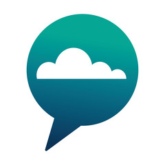 speech bubble with cloud isolated icon