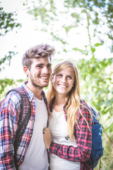 Friends hiking outdoors