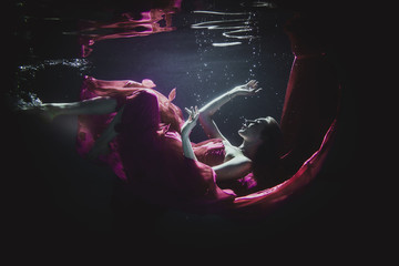 Woman underwater