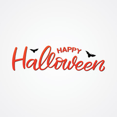 Hand drawn lettering card. The inscription: Happy Halloween. Perfect design for greeting cards, posters, T-shirts, banners, print invitations.