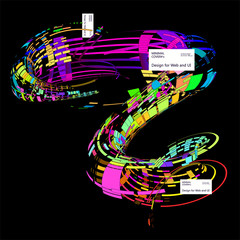 Fototapeta premium Moving colorful lines of abstract background