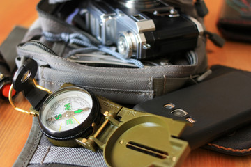 Compass and film camera