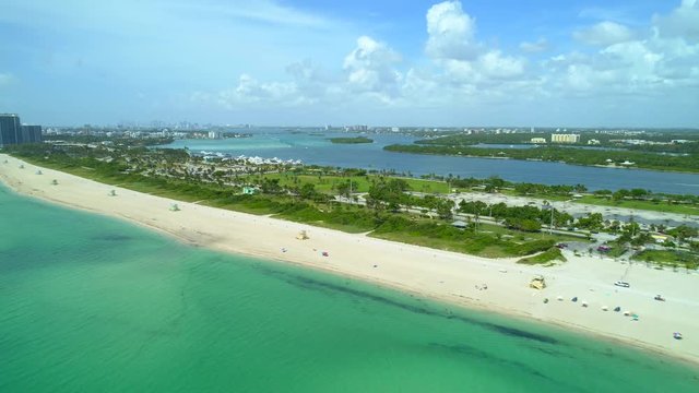 Movie slip of Miami Beach shot with a drone