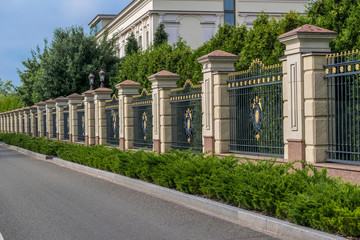 Wrought iron fence