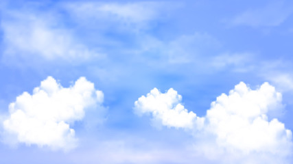 Naklejka na ściany i meble white clouds on the blue sky