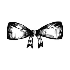 bow silhouette black vector. isolated