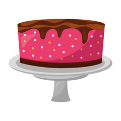 sweet cake isolated icon