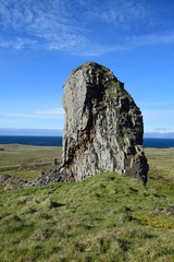 A towering rock on the north tip of peninsula Vatnsnes, Iceland