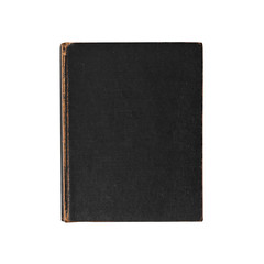 Book black dark vintage isolated on white background